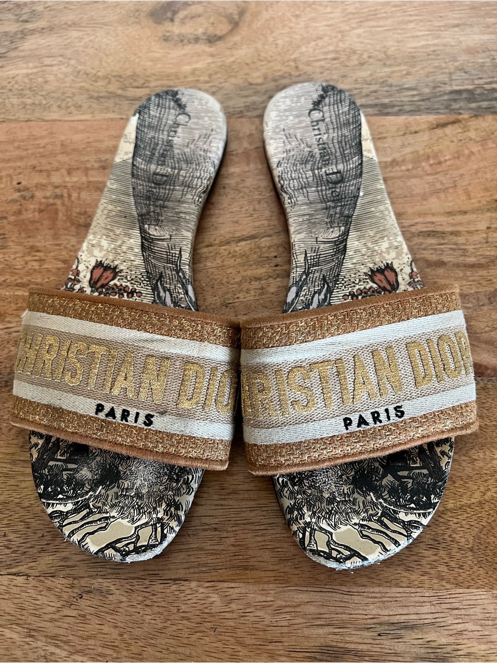 Dior Dway Cloth Sandal Size 39